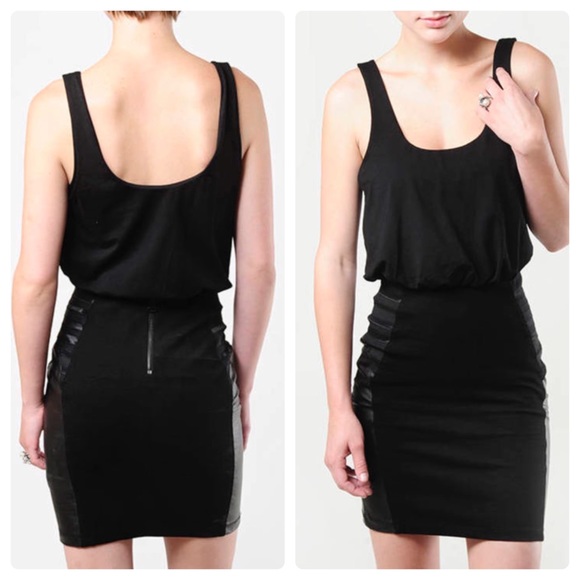 Alice + Olivia Dresses & Skirts - ALICE + OLIVIA Black Nicky Leather Panels Dress